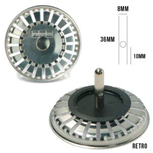 TAPPO PER LAVELLO INOX BASKET -  &Oslash; 85 ORIGINALE