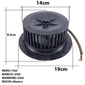 MOTORE CAPPA 3 VEL.   &Oslash; 20CM 135W FILTRO 393680 PERNO 397846