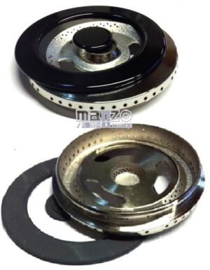 SPARTIFIAMMA TRIPLA CORONA 3 RAGGI D.123 + CAPPELLOTTO NERO (BRUCIATORE 417806 - 417810 - 417840)