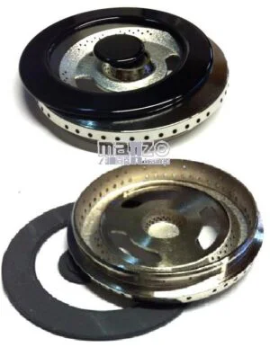 SPARTIFIAMMA TRIPLA CORONA 3 RAGGI D.123 + CAPPELLOTTO NERO (BRUCIATORE 417806 - 417810 - 417840)