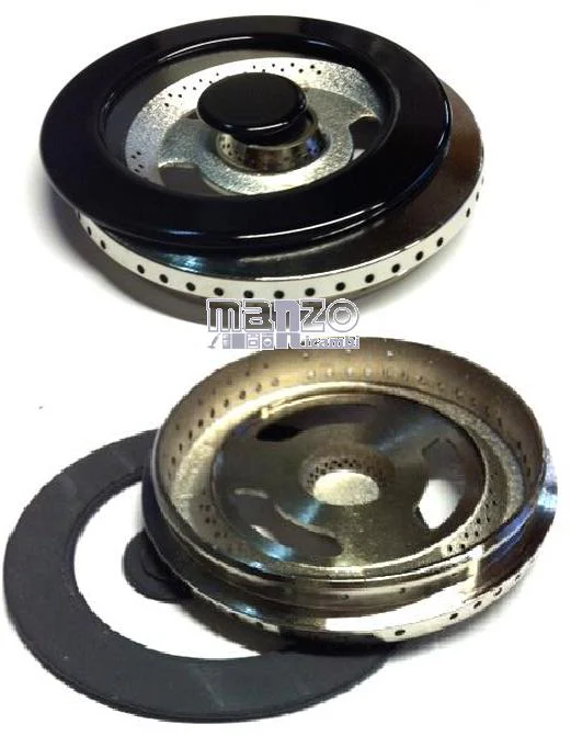 SPARTIFIAMMA TRIPLA CORONA 3 RAGGI D.123 + CAPPELLOTTO NERO (BRUCIATORE 417806 - 417810 - 417840)