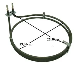 RESISTENZA FORNO VENTILATO 2000W  STAFFA 47X23