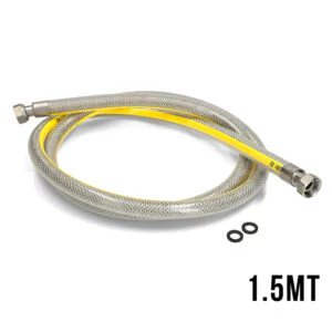 TUBO GAS INOX 150CM RIVESTITO 1/2-1/2