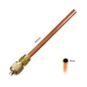 VALVOLINO DI CARICO CON TUBO  6X100MM