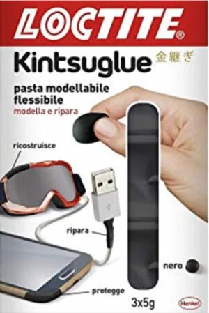 ADESIVO FLESSIBILE MODELLA E RIPARA NERO